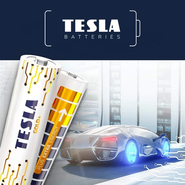 Батарейки Tesla AAA GOLD+ LR03 / BLISTER FOIL 2 шт. - Фото 3 Батарейки Tesla AAA GOLD+ LR03 / BLISTER FOIL 2 шт. - изображение 3