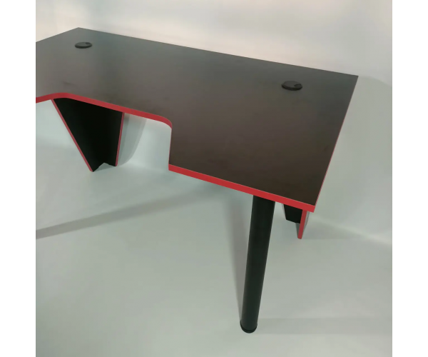 Стіл комп'ютерний геймерський ігровий DROM Square Black/Red - зображення 4