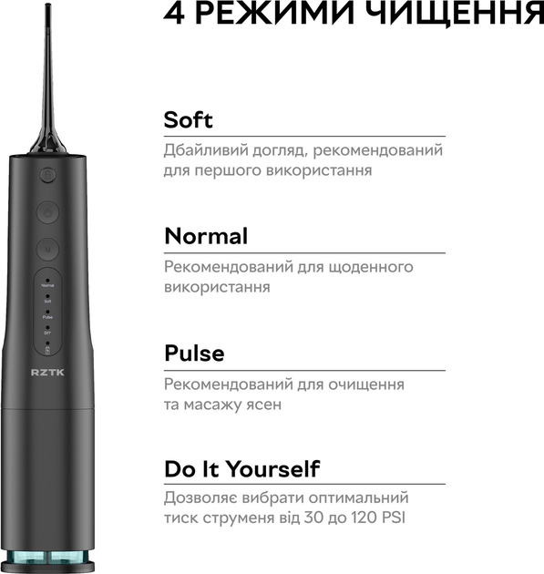Іригатор портативний RZTK Dental Compact Black - зображення 5