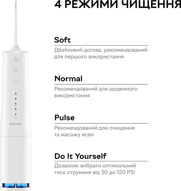 Іригатор портативний RZTK Dental Compact White - зображення 5