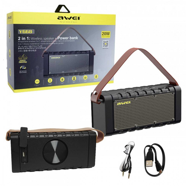 Портативна Bluetooth колонка AWEI Y668 - зображення 4