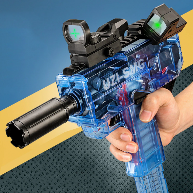 Електричний іграшковий пістолет UZI SMG з м'якими кульками (24шт) - зображення 3