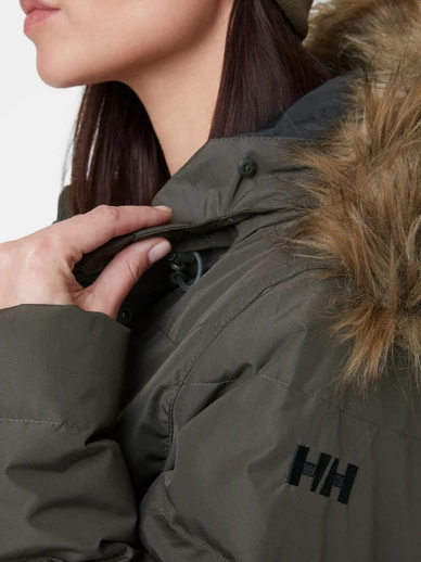 Пуховик зимний женский Helly Hansen W Aden Down Parka 54429-483 S Зеленый (7040056485591) - Фото 3 Пуховик зимний женский Helly Hansen W Aden Down Parka 54429-483 S Зеленый (7040056485591) - изображение 3