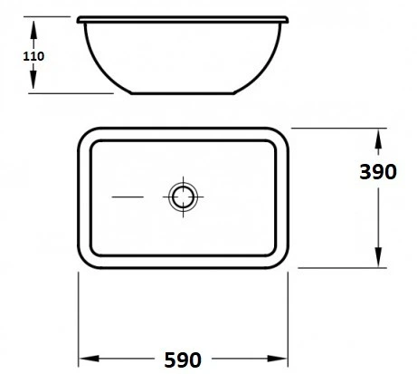 Раковина врезная Adamant PLAIN 590x390 white-01 - изображение 2