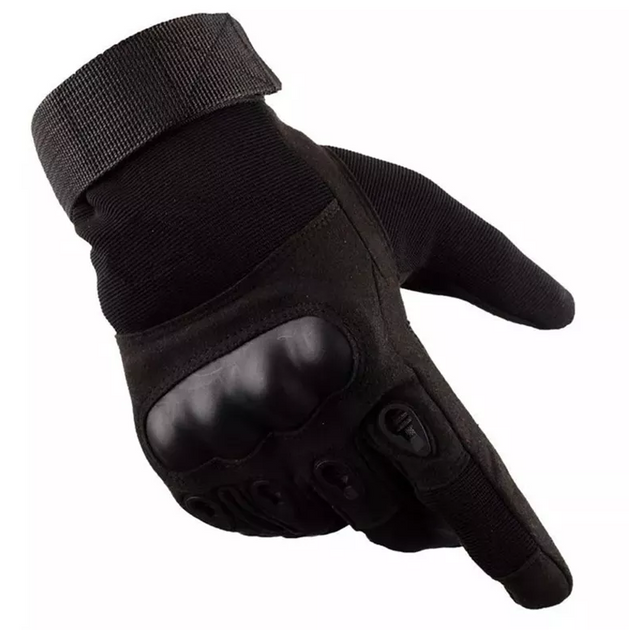 Тактичні повнопалі рукавички Eagle ST-1 XL чорні з посиленим протектором - зображення 2