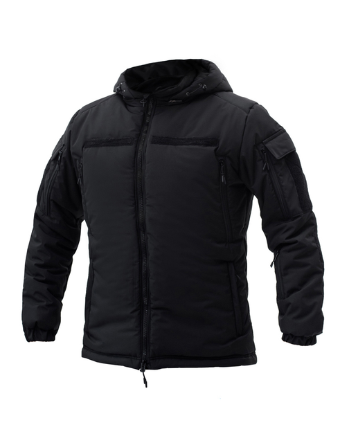 Куртка зимняя тактическая на молнии с капюшоном L polk black - изображение 2
