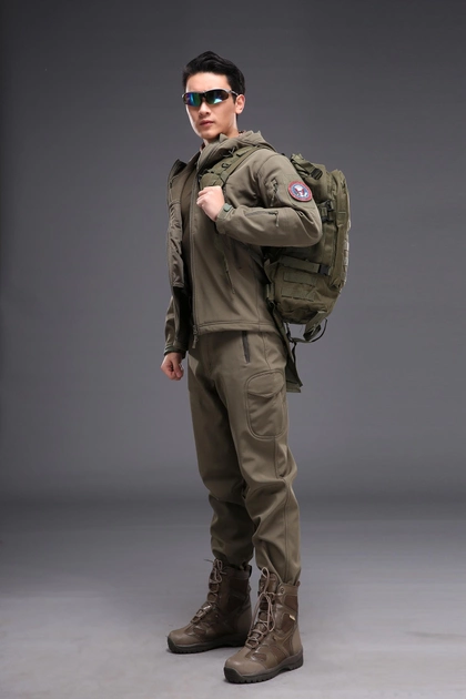 Тактическая куртка / ветровка Pave Hawk Softshell olive XXL - изображение 2