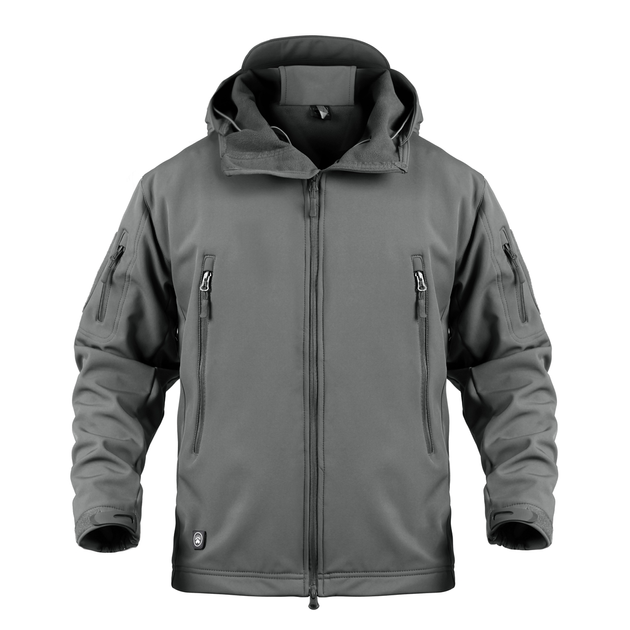 Тактична куртка / вітровка Pave Hawk Softshell grey L - зображення 1
