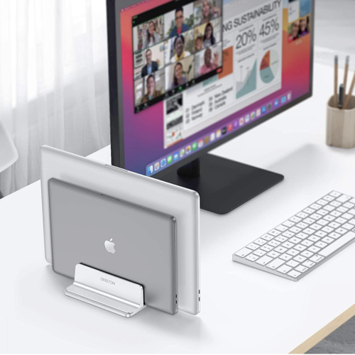 Вертикальная подставка для ноутбука Omoton Laptop Vertical Stand Silver (LD02) - изображение 7