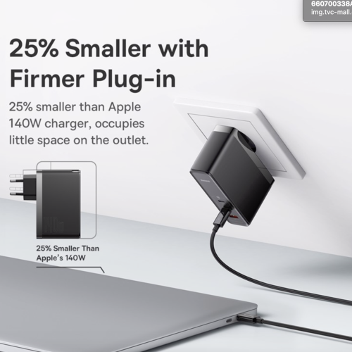 Мережевий зарядний пристрій Baseus GaN 5 Pro Fast Charger 2C + U 140 W Black (CCGAN140CE) - Фото 6 Мережевий зарядний пристрій Baseus GaN 5 Pro Fast Charger 2C + U 140 W Black (CCGAN140CE) - зображення 6