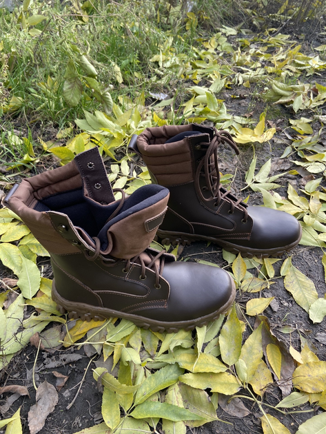 Берці зимові полегшені, взуття для військових KROK BЗ1, 45 розмір, коричневі, 01.45 - зображення 2