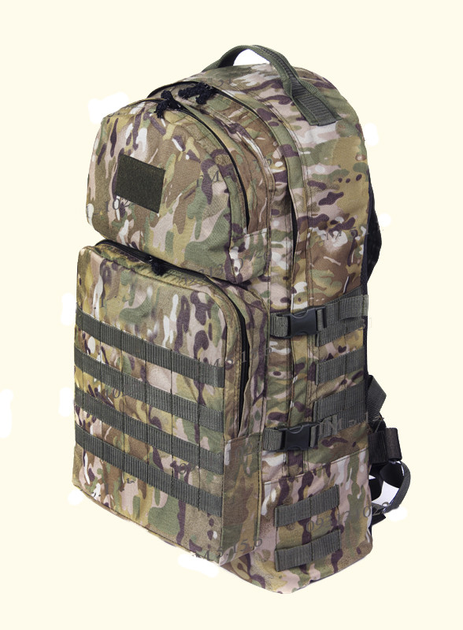Туристический тактический рюкзак на 60 литров Мультикам с поясным ремнем - изображение 1