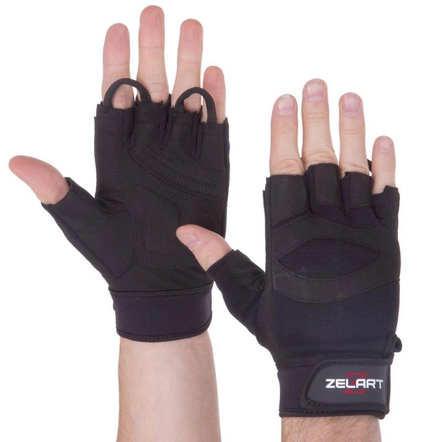 Перчатки тактические без пальцев , военные перчатки, перчатки многоцелевые размер XL Черные SB-161591 - изображение 1