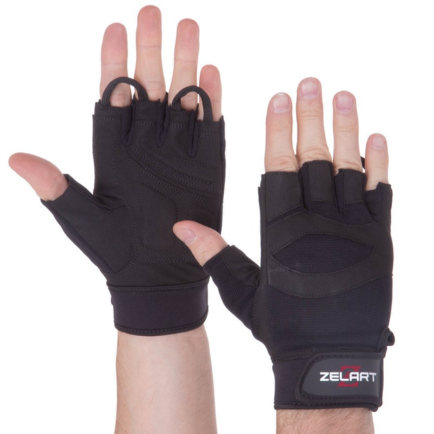 Рукавички тактичні без пальців, військові рукавички, рукавички багатоцільові розмір XXL Чорні SB-161591 - зображення 1