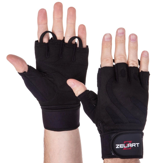 Тактические перчатки без пальцев , военные перчатки, перчатки многоцелевые размер XL Черные SB-161070 - изображение 1