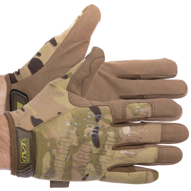 Тактичні рукавички із закритими пальцями MECHANIX камуфляж Розмір L BC-5623 - зображення 1