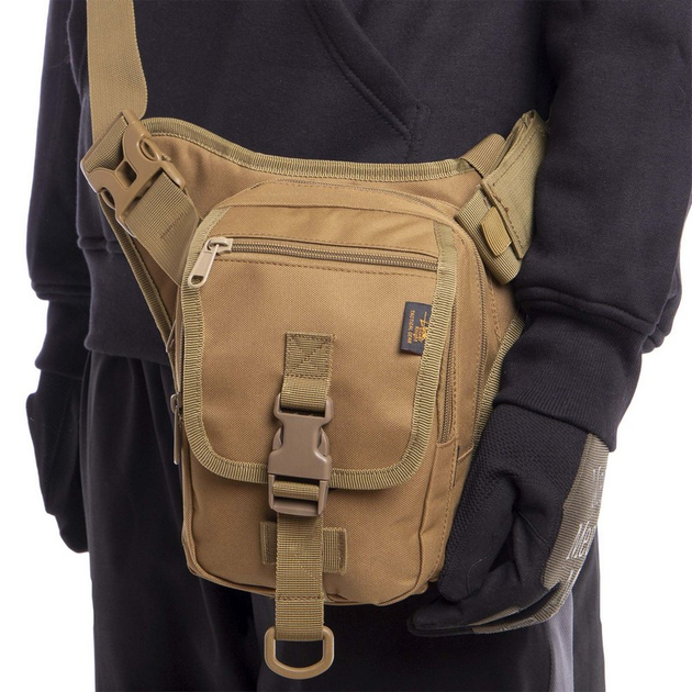 Тактическая сумка на бедро SILVER KNIGHT khaki TY-9001 - изображение 2