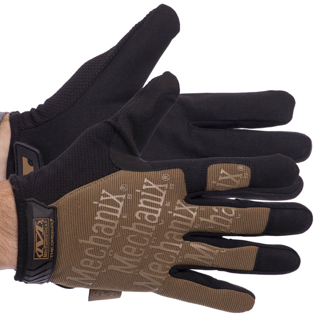 Тактичні рукавички з закритими пальцями MECHANIX хакі Розмір L BC-5623 - зображення 1
