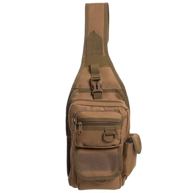 Рюкзак тактический патрульный однолямочный сумка-слинг тактическая V-5 л khaki TY-184 - изображение 2