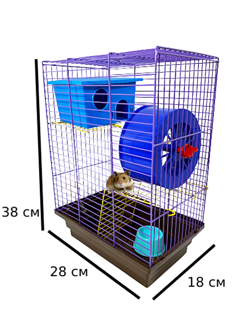 Зоомарк 111 Клетка д/джунгариков 2-х этажная 36*24*23