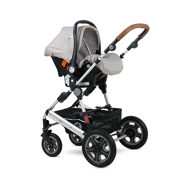 Детская коляска-трансформер Lorell Kids Lora set-1 3 в 1 ножной тормоз 68х88х32 см Серый (10021282115-LR) - изображение 7