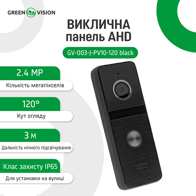Вызывная панель AHD GV-003-J-PV10-120 black - изображение 2
