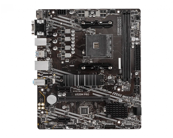 Материнская плата MSI A520M Pro Socket AM4 - Фото 2 Материнская плата MSI A520M Pro Socket AM4 - изображение 2