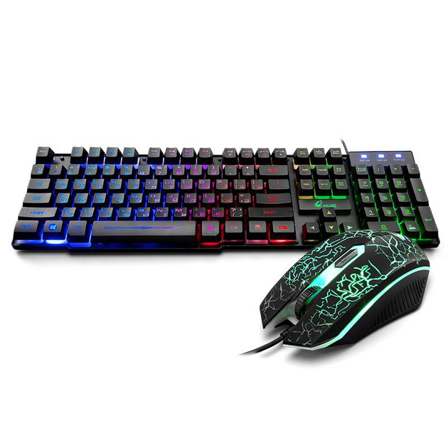 Игровая проводная клавиатура и мышь Ziyou Lang T5Kit с RGB (радужной) подсветкой, комплект 3в1 для геймеров USB - изображение 11