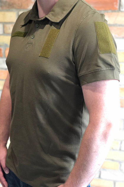 Тактическая HOT футболка поло coolmax M Зеленый (8035273) - изображение 2