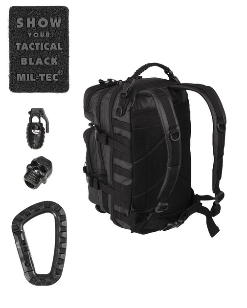 Рюкзак тактический Mil-Tec US ASSAULT PACK SM TACTICAL 20l Black - изображение 2