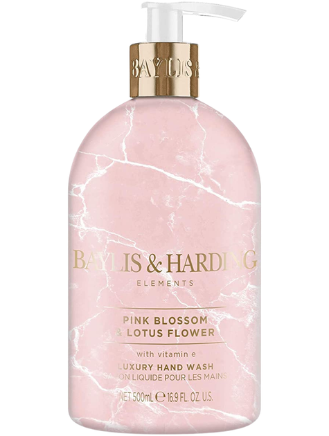 Парфюмированное жидкое мыло для рук Baylis & Harding Elements Pink Blossom & Lotus Flower Hand Wash 500 мл - Фото 1 Парфюмированное жидкое мыло для рук Baylis & Harding Elements Pink Blossom & Lotus Flower Hand Wash 500 мл - изображение 1