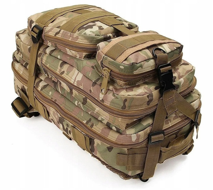 Тактический штурмовой военный рюкзак B02 25л мультикам - изображение 2