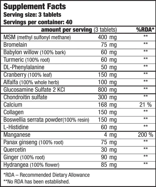 Хондропротектор (для спорту) BioTechUSA Arthro Forte 120 Tabs - зображення 2