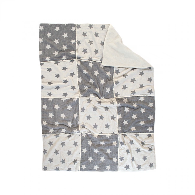 Плед микроплюш Barine Star Patchwork throw black черный 130*170 (svt-2000022233118) - Фото 1 Плед микроплюш Barine Star Patchwork throw black черный 130*170 (svt-2000022233118) - изображение 1