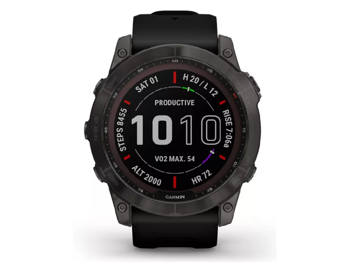 Смарт-часы Garmin Fenix 7X Sapphire Solar Carbon Gray DLC Titanium with Black Band (010-02541-10/11) - изображение 4