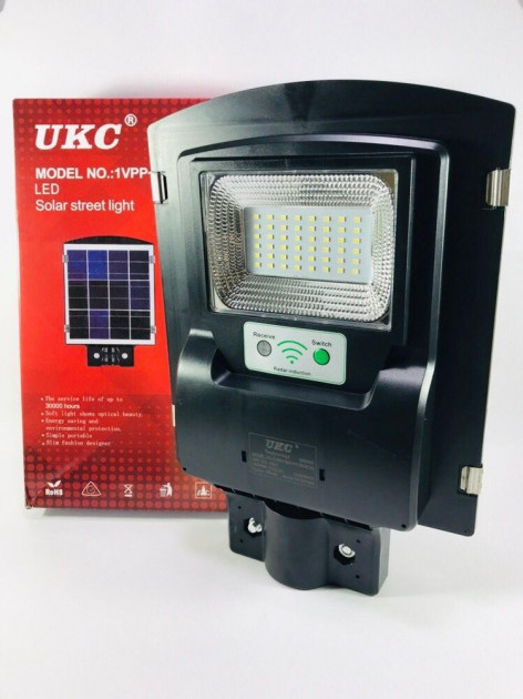 Уличный фонарь на столб UKC-7141 с солнечной панелью и датчиком движения 1VPP с пультом - изображение 4