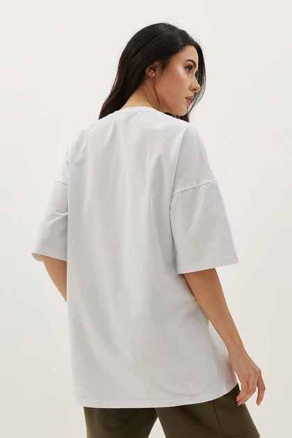 Оверсайз Футболка LUCAS біла S/M (8000328) - изображение 5