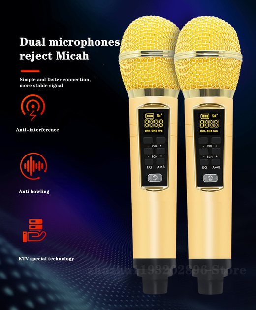 Портативна Караоке Система з двома мікрофонами SDRD K08 Bluetooth стерео 30 Ватт - зображення 7