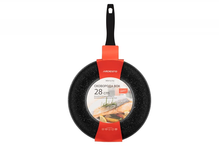 Сковорода ВОК Ardesto Gemini Gourmet Anzio 28 см, алюміній AR1928WF - зображення 4