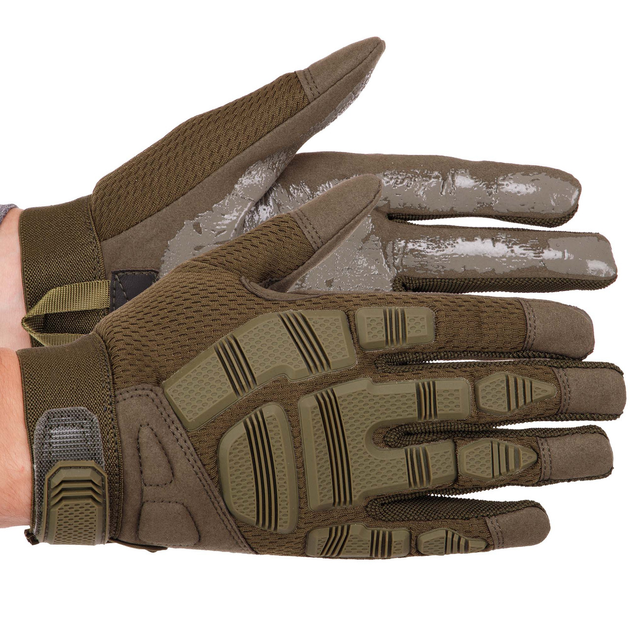 Перчатки тактические с закрытыми пальцами SP-Sport BC-8799 размер L Оливковый - зображення 1
