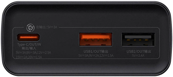 УМБ Baseus Adaman Metal 10000mAh 30W Black (PPAD040101) - зображення 3