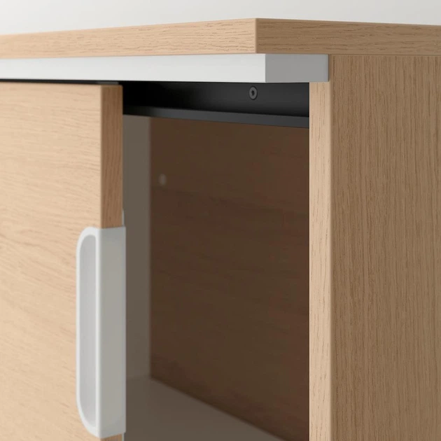 Шафа з розсувними дверима IKEA GALANT 320х120 см шпон біленого дуба (292.857.76) - зображення 4