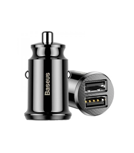 Автомобильное зарядное устройство Baseus Grain Car Charger Black (CCALL-ML01) - Фото 1 Автомобильное зарядное устройство Baseus Grain Car Charger Black (CCALL-ML01) - изображение 1
