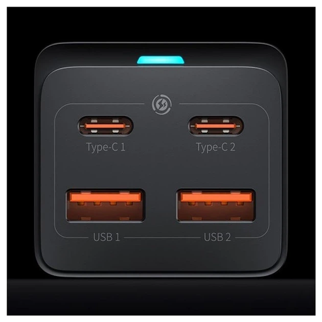 Блок питания Baseus GaN3 Pro 100W (2xUSB, 2xType-C) Quick charge для MacBook/Asus/Lenovo/HP/Google/Huawei/Samsung - Фото 7 Блок питания Baseus GaN3 Pro 100W (2xUSB, 2xType-C) Quick charge для MacBook/Asus/Lenovo/HP/Google/Huawei/Samsung - изображение 7