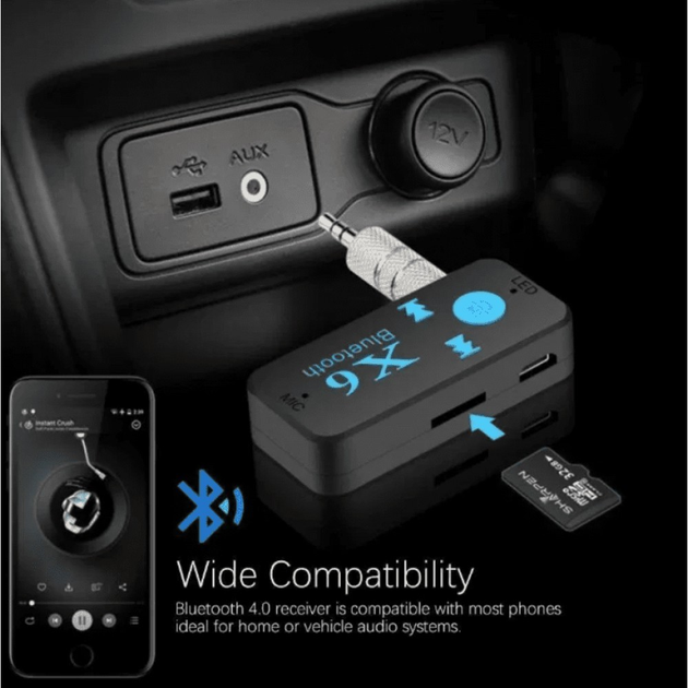 Беспроводной адаптер Bluetooth-приемник аудио ресивер 6948 BT-X6 Bluetooth AUX - изображение 4