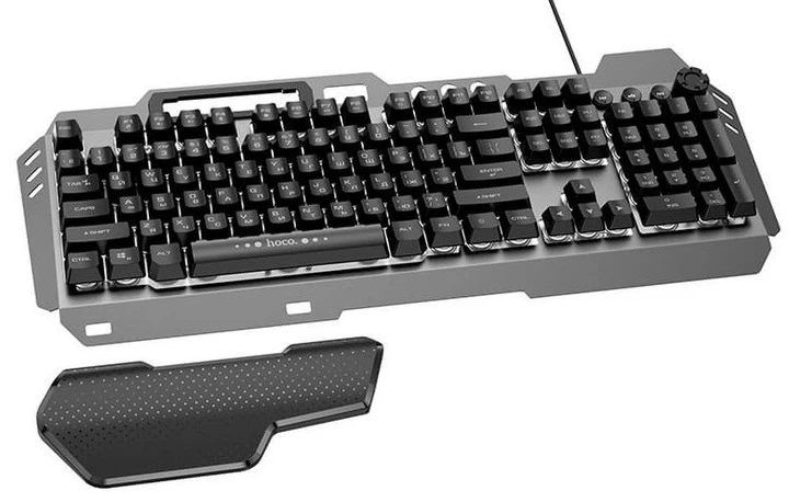 Набір гри 2 в 1 клавіатурі та миші Hoco GM12 Light та Shadow RGB, чорний - зображення 3