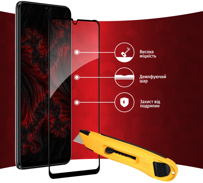 Захисне скло для смартфона ZTE Blade V40 Vita/A52/Blade A72/A72S/V50 Vita Intaleo 9H 3D Black (1283126545696) - зображення 4