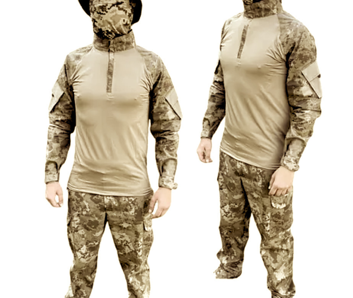 Мужской армейский костюм мультикам для ВСУ (ЗСУ) Tactical тактическая форма убакс и брюки Турция XL 6842 TR_2819 - изображение 1