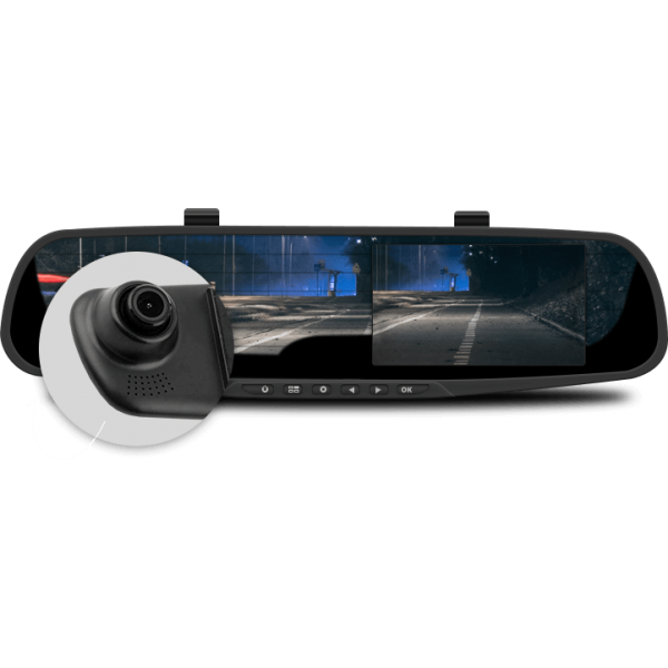 Відеореєстратор для авто з дзеркалом з двома 2 камерами DVR - изображение 5