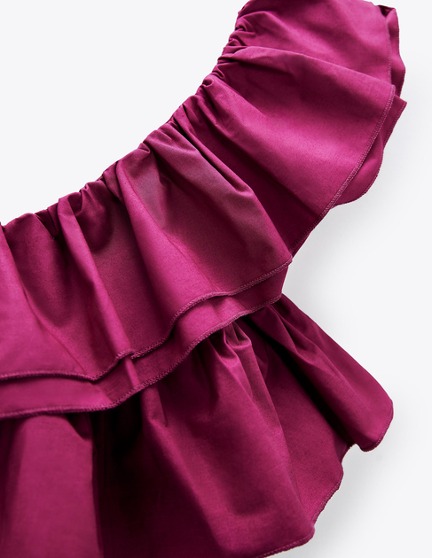 タグ付searoomlynnCurveneckVelvet Ribbontops СМУГАСТИЙ ТОП ZW COLLECTION З ЛЬОНОМ - Коричневий/екрю